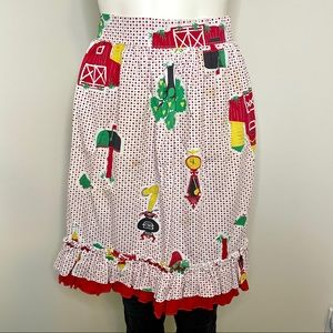 Vintage apron with old-timey images 😂